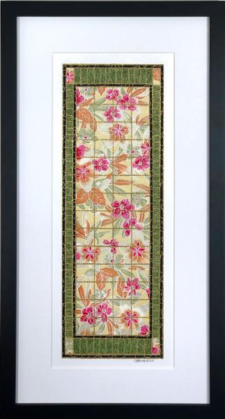 Summer Breeze - 10" x 20" Framed, Matted Washi Mosaic picture