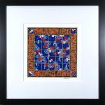 Pond - 12.5" x 12.5" Framed, Matted Washi Mosaic