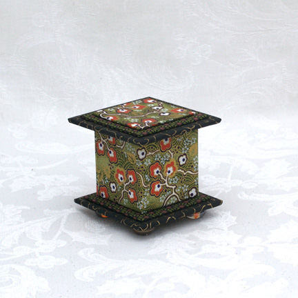 85 Washi Covered Box, 3"x3" (brim to brim); 3.38" tall picture