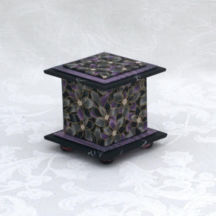 Rene Washi Covered Box, 3"x3" (brim to brim); 3.38" tall picture