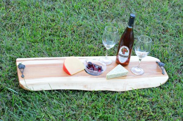 Maple Charcuterie board with decorative handles picture