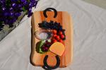 Maple Charcuterie board with Horse Shoe handles
