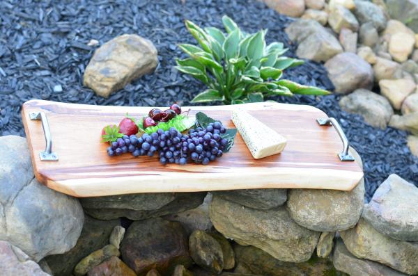 Maple Charcuterie board with decorative handles picture