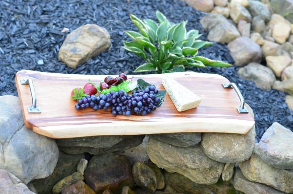 Maple Charcuterie board with decorative handles picture