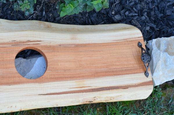 Maple Charcuterie board with decorative handles picture