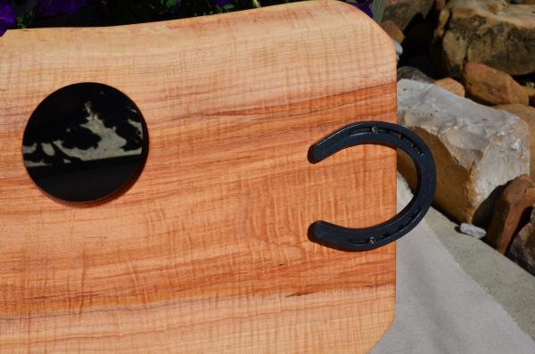 Maple Charcuterie board with Horse Shoe handles picture