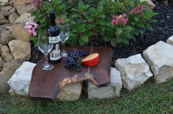 Unique Walnut Live edge charcuterie board picture