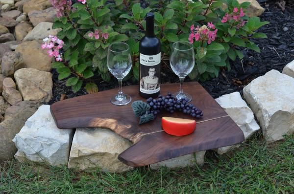 Unique Walnut Live edge charcuterie board picture