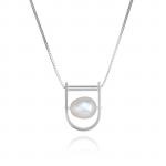 U: Contemporary Large White Pearl Necklace