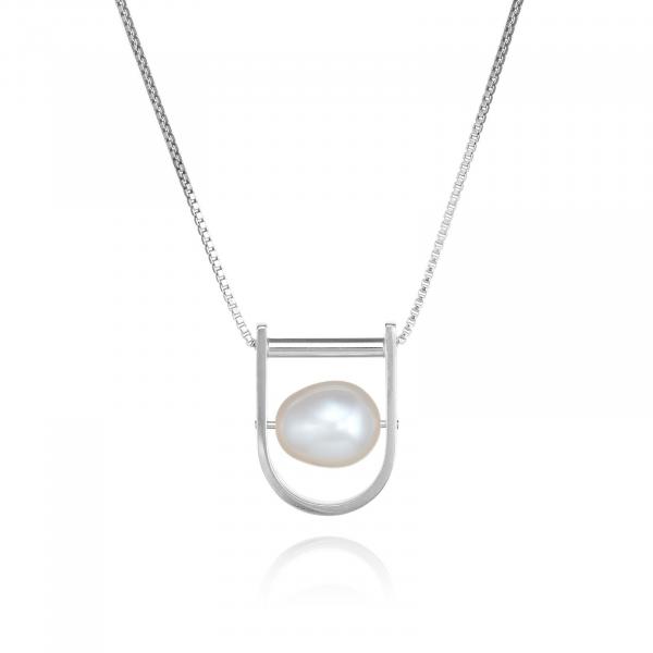 U: Contemporary Large White Pearl Necklace