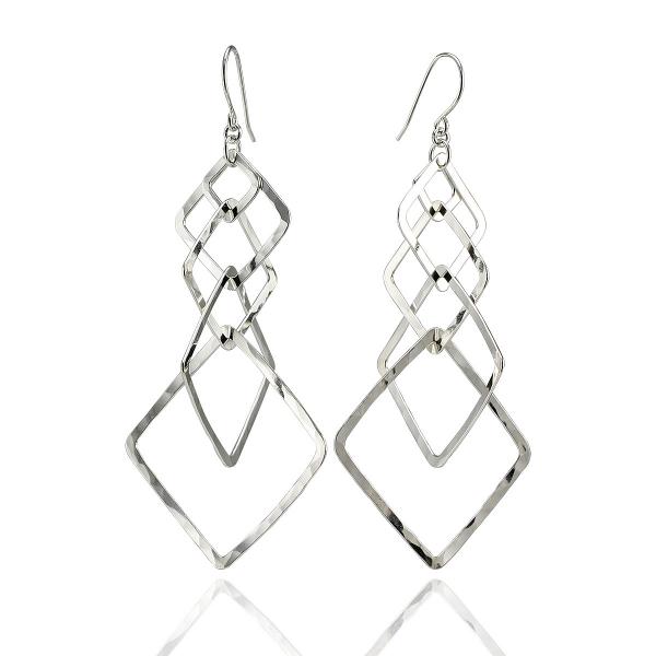 Modern Design Multi-Hoop Square Earrings