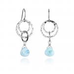 Small Multi Hoop Dangle Earrings - Larimar