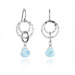 Small Multi Hoop Dangle Earrings - Larimar