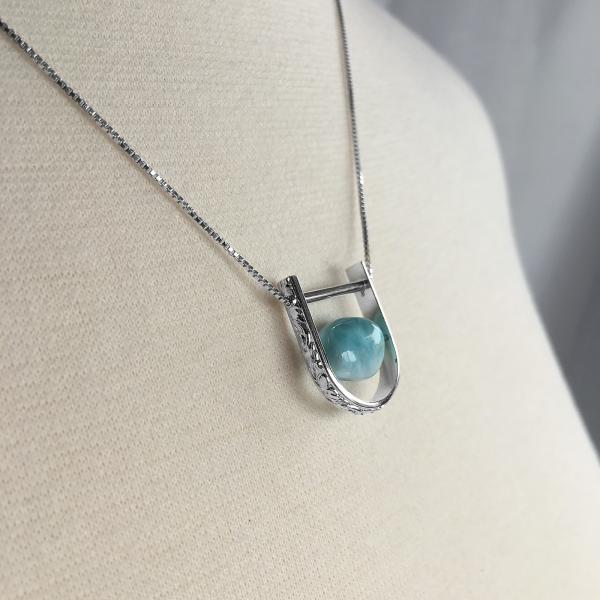 U: Larimar Necklace Foliage Frame picture