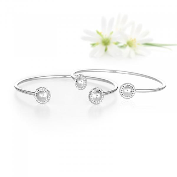 Reflections: Sterling Silver Mirror Finish Dome Cuff Bracelet picture