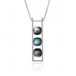 Contemporary Rectangle Necklace Labradorite Square Cube