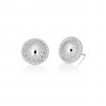 Reflections: Sterling Mirror Finish Dome Stud Earrings