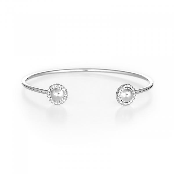 Reflections: Sterling Silver Mirror Finish Dome Cuff Bracelet