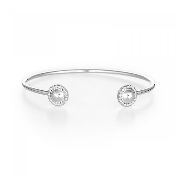 Reflections: Sterling Silver Mirror Finish Dome Cuff Bracelet picture