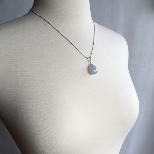 U-Tube Contemporary Large Blue Chalcedony Necklace picture