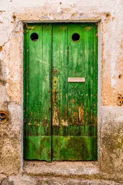 Green Door with Mailslot, Monsanto