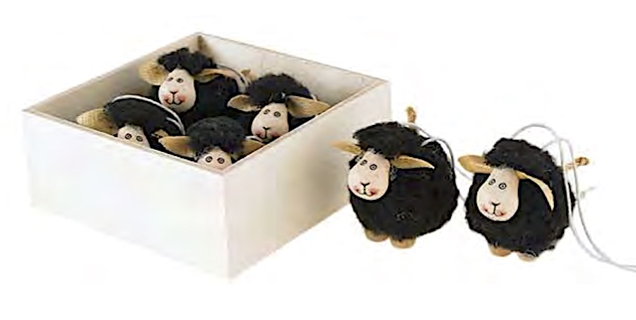 Black sheep ornament box or white sheep picture