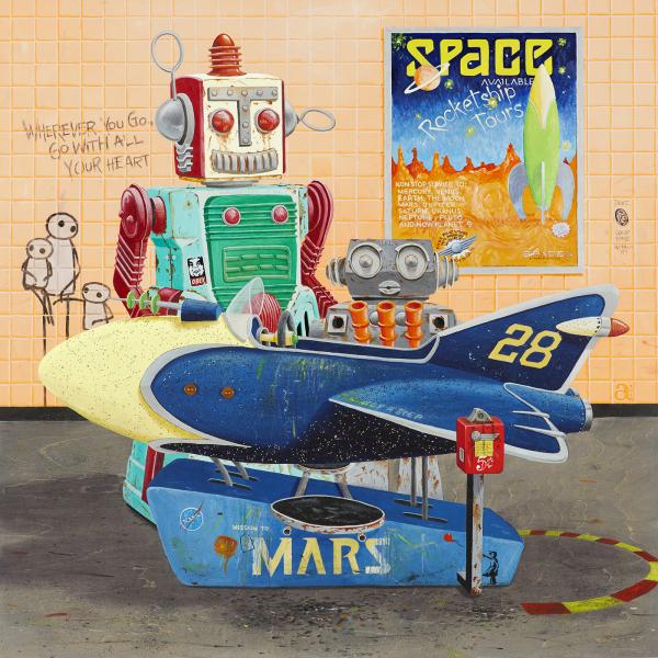 #28c - Space Cadet - Framed Archival Canvas Giclee picture
