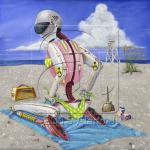 #05m - Beach Blanket Bimbot - Limited Edition Metal Print