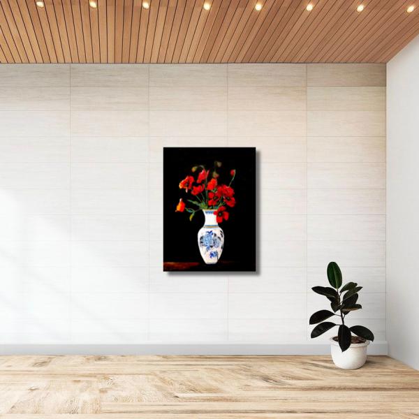 Poised Poppies - original oil painting picture