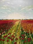 Poppy Path - original oil painting