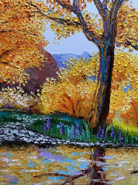 Golden Reflections - original oil painting picture
