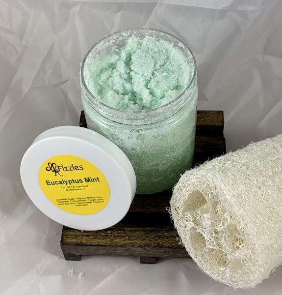 Eucalyptus Mint Face and Body Sugar Scrub | Self Care At Home | Natural Skin Care | Gifts Under 10 | Stocking Stuffers under 10 | Teen Gift