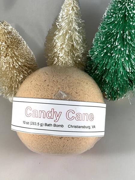 Candy Cane Large Bath Bomb | Holiday Gift Giving | Teacher, Co-worker, Kids Last Minute Gifts | Stocking Stuffers for Women | Gifts Under 10 picture