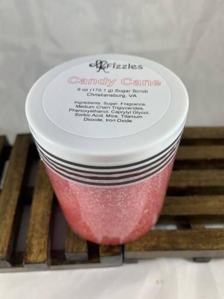 Candy Cane Sugar Scrub Made with Coconut Oil | Gifts for Her | Shower Gifts | Holiday Stocking Stuffers | Gifts Under 10 picture