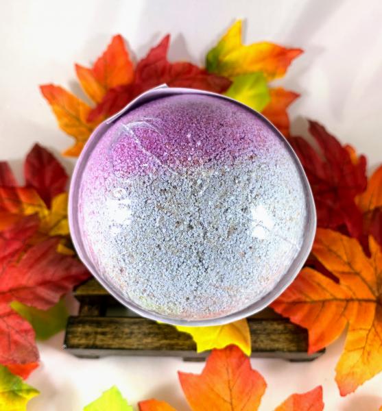 White Pumpkin and Lilac Scented Large Bath Bomb | Homemade Bath Fizzy | Stocking Stuffers Under 10 | Bath Bombs for Women | Gifts for Her picture