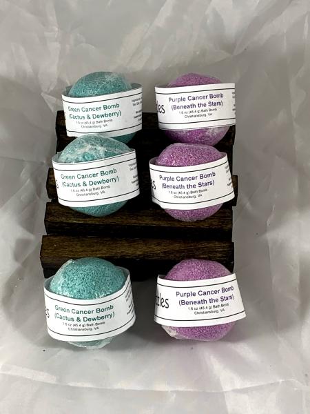 Cancer Research Awareness Mini Bath Bomb Sampler | Mini Bath Bomb Set | Bath Bomb Gift Set | Stocking Stuffers Under 10 Active picture