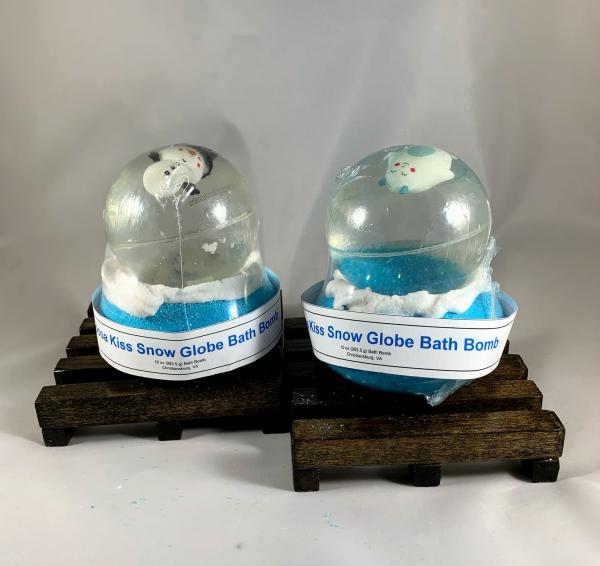 Holiday Snow Globe Bath Bombs | Bath Bombs for Kids | Stocking Stuffers | Glitter Bouncy Ball Toy with Bath Bomb | With Bubble Frosting picture