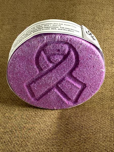 Pancreatic Cancer Awareness Ribbon Bath Bomb | Purple Bath Bomb | Gifts Under 10 | Cancer Survivor Care Kit | Gifts Under 10 picture