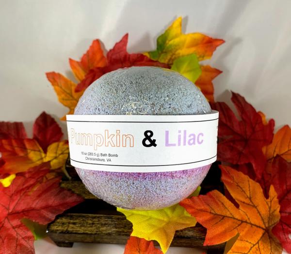 White Pumpkin and Lilac Scented Large Bath Bomb | Homemade Bath Fizzy | Stocking Stuffers Under 10 | Bath Bombs for Women | Gifts for Her picture