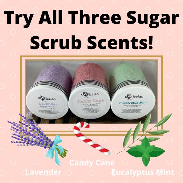 Candy Cane Sugar Scrub Made with Coconut Oil | Gifts for Her | Shower Gifts | Holiday Stocking Stuffers | Gifts Under 10 picture