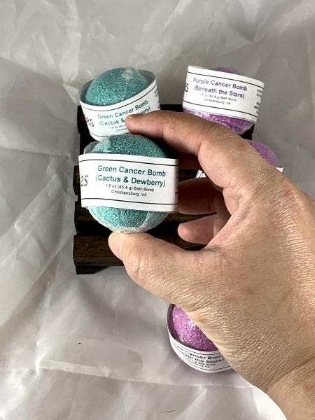 Cancer Research Awareness Mini Bath Bomb Sampler | Mini Bath Bomb Set | Bath Bomb Gift Set | Stocking Stuffers Under 10 Active picture