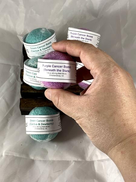 Cancer Research Awareness Mini Bath Bomb Sampler | Mini Bath Bomb Set | Bath Bomb Gift Set | Stocking Stuffers Under 10 Active