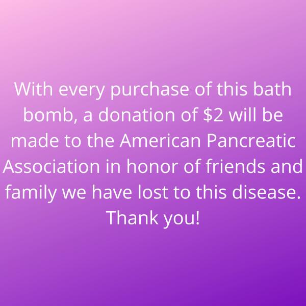 Pancreatic Cancer Awareness Ribbon Bath Bomb | Purple Bath Bomb | Gifts Under 10 | Cancer Survivor Care Kit | Gifts Under 10 picture