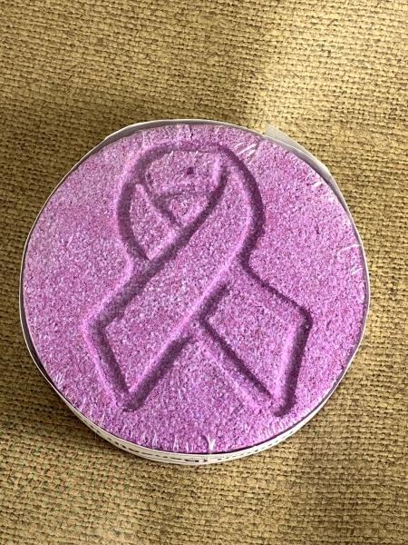 Pancreatic Cancer Awareness Ribbon Bath Bomb | Purple Bath Bomb | Gifts Under 10 | Cancer Survivor Care Kit | Gifts Under 10