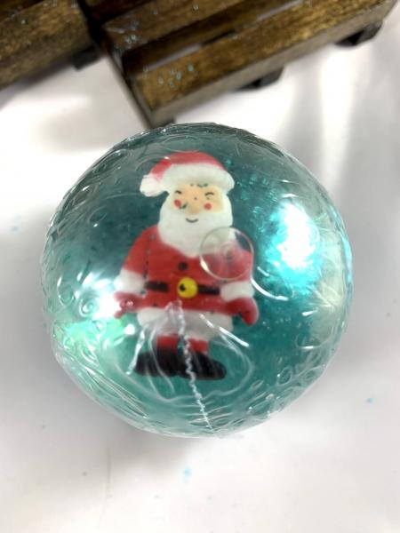 Holiday Snow Globe Bath Bombs | Bath Bombs for Kids | Stocking Stuffers | Glitter Bouncy Ball Toy with Bath Bomb | With Bubble Frosting picture