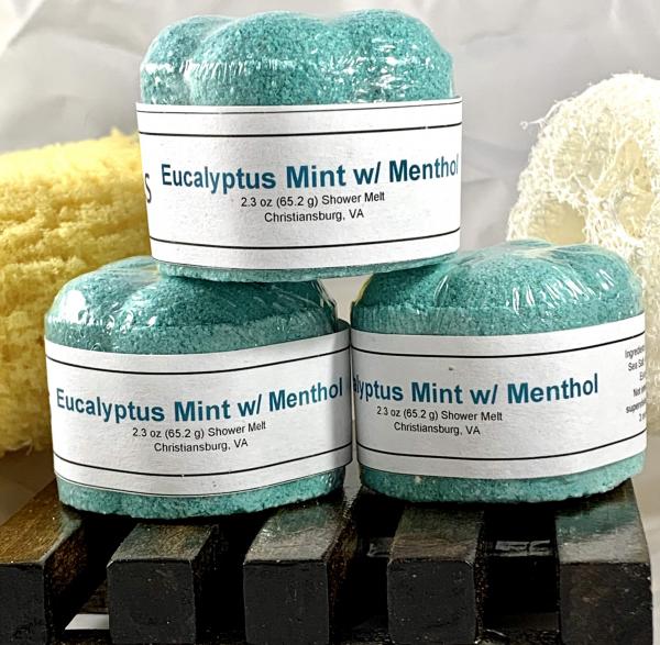 Eucalyptus Mint Menthol Shower Steamer | Eucalyptus Shower Melt | Aromatherapy Shower BomB | Gifts Under 5 | Stocking Stuffers for Women