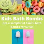 Sweet Tooth Mini Bath Bombs Set, Bath Bombs for Kids, Holiday/Christmas Gifts, Stocking Stuffers