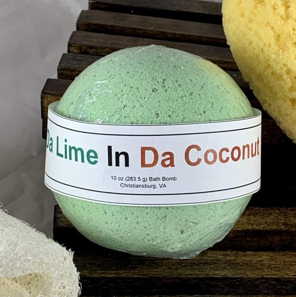 Da Lime in Da Coconut Large Bath Bomb | Natural Homemade Handmade Gift | Gifts Under 10 | Teen Stocking Stuffers | Christmas Gift For Her picture