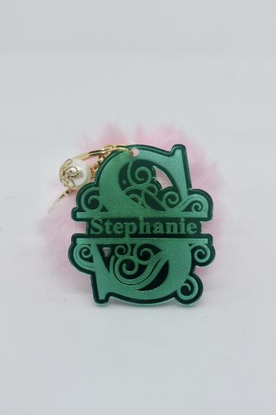 Monogram Keychain-Green picture