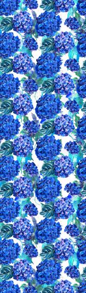 Blue Hydrangeas, 100% Silk Chiffon Scarf picture